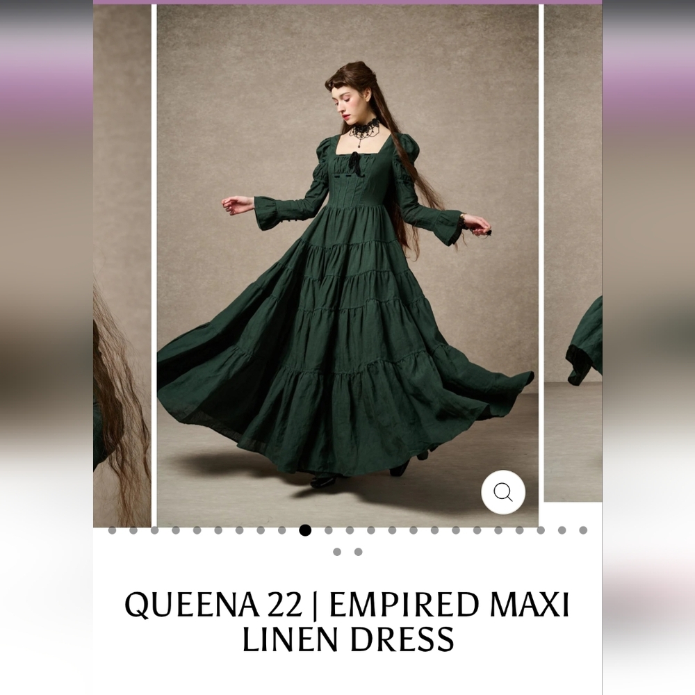 Linennaive Queena 22 Empired Maxi Dress